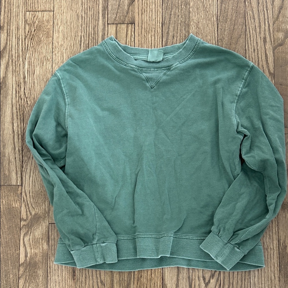 Zara Kids Green Crewneck Sweatshirt - size 10
